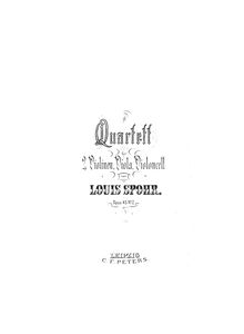 Partition violon 2, 3 corde quatuors, Spohr, Louis