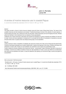 A review of marine resource use in coastal Papua - article ; n°72 ; vol.37, pg 175-191