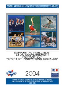 Rapport au Parlement et au Gouvernement portant sur sport et innovations sociales : 2004