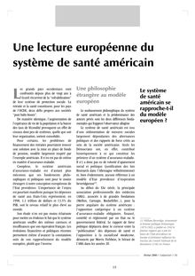 Une lecture européenne du système de santé américain