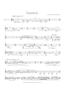 Partition clarinette (en B♭), İstanbul, Istanbul, Daniels Torres, Alexander Philip