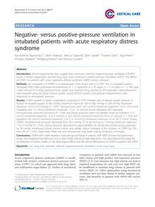 Negative- versus positive-pressure ventilation in intubated patients with acute respiratory distress syndrome