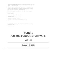 Punch, or the London Charivari, Volume 100, January 3, 1891