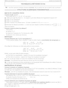 Méthode N°15: Structures algébriques fondamentales