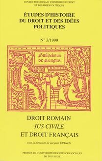 Droit romain, jus civile et droit français