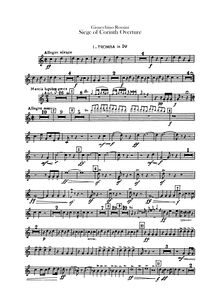 Partition trompette 1, 2 (en C), Le siège de Corinthe, Tragédie lyrique en trois actes