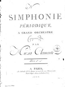 Partition violons II, 2 Symphonies, Sinfonie à Grande Orchestre ; Sinfonies périodiques par Muzio Clementi