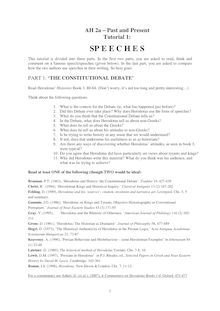 PP TUTORIAL 1 Speeches 2009