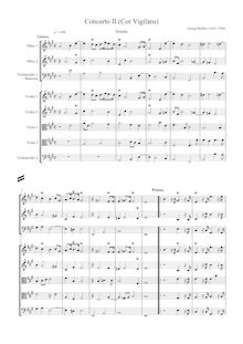 Partition complète, Concerto II - Cor Vigilans, A, Muffat, Georg