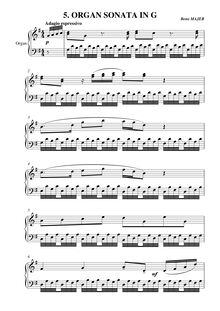 Partition , Sonata en G major, 11 orgue sonates, Majer, Beno par Beno Majer