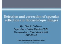 Detection and correction of specular reflections in thoracoscopic images
