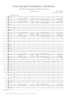 Partition compléte, Concerto pour Double-basse et orchestre