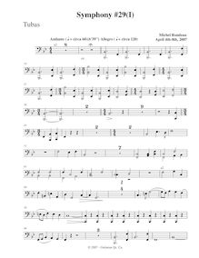 Partition Tubas, Symphony No.29, B♭ major, Rondeau, Michel