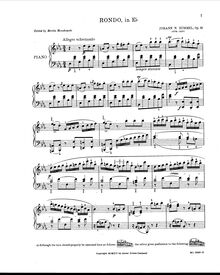 Partition complète, Rondo, Op.11, Rondo Favori, Hummel, Johann Nepomuk