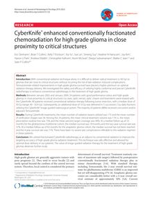 CyberKnife®enhanced conventionally fractionated chemoradiation for high grade glioma in close proximity to critical structures