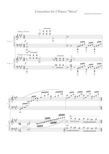 Partition 2 Pianos, Concertino pour Piano et orchestre -  Shiva 