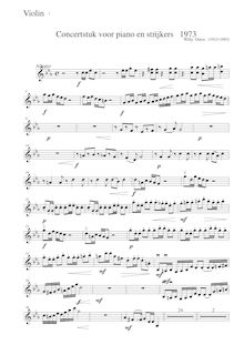 Partition violons I, Concertstuk piano en strijkers, Ostijn, Willy