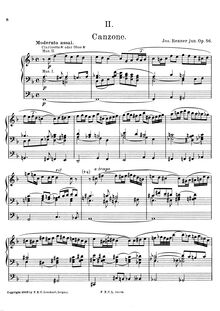 Partition No., Canzone,  pour orgue, Op.56, Suite für Orgel, Op.56