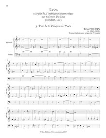 Partition , Trio de la Cinquième Mode, Organ Trios, Philips, Peter