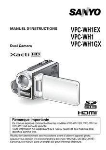 Notice Caméra vidéo numérique Sanyo  VPC-WH1EX