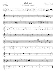 Partition ténor viole de gambe 2, octave aigu clef, Madrigali a 5 voci, Libro 2 par  Tommaso Pecci