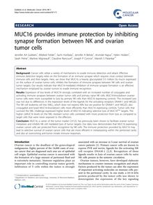 MUC16 provides immune protection by inhibiting synapse formation between NK and ovarian tumor cells