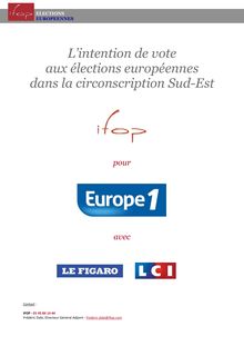 Intentions de vote aux Européennes dans le Sud-Est : sondage Ifop