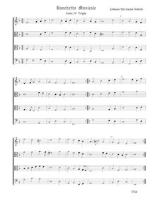 Partition  19, Tripla - partition complète (Tr A T B), Banchetto Musicale