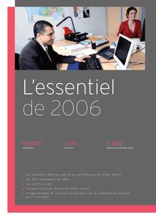 L essentiel de 2006 - Les résultats 2006 du contrat de performance ...