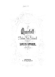 Partition violoncelle, 2 corde quatuors, Spohr, Louis
