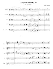 Partition , Larghetto, Symphony No.3, Symphony for Strings, D major