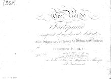 Partition complète, 3 Rondos, Op.1, Kuhlau, Friedrich