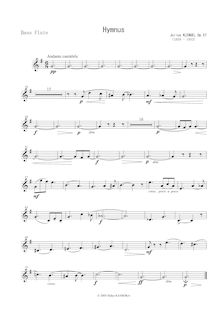 Partition basse flûte , partie, Hymnus für zwölf Violoncelli, Op.57