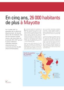 En cinq ans, 26 000 habitants de plus à Mayotte
