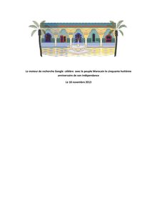 le moteur de recherche Google célèbre avec le peuple Marocain le cinquante huitième anniversaire de son indépendance    