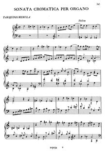 Partition complète, Sonata Cromatica per Organo, Merula, Tarquinio