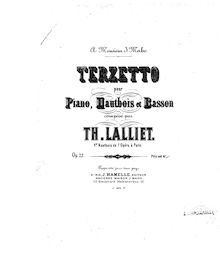 Partition Piano, Terzetto, Lalliet, Theodore