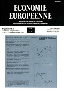 ECONOMIE EUROPEENNE. Supplément A Tendances conjoncturelles N° 11/12 â€” Novembre-Décembre 1990
