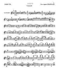 Partition de violon, Piano Trio, Op.1 No.3, Franck, César