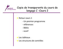Cours C 2 2009