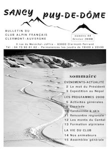 sommaire - Club Alpin Français Clermont-Auvergne