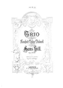 Partition violon, 2 Piano Trios, Op.63, G major, B♭ major, Sitt, Hans