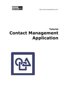Tutorial: Contact Management Application