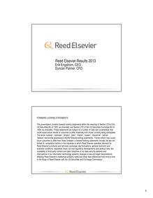 Résultats 2013 de Reed Elsevier