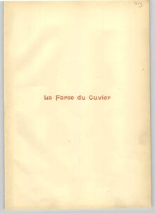 Partition couverture couleur & Table of contents, La farce du cuvier