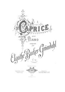 Partition complète, Caprice, G-minor, Backer-Grøndahl, Agathe