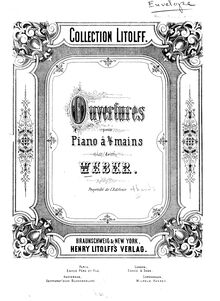 Partition complète, Grande ouverture, Grande ouverture à plusieurs instruments par Carl Maria von Weber