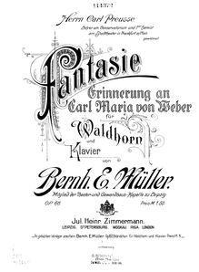 Partition de piano, Erinnerung an Carl Maria von Weber, Op.66