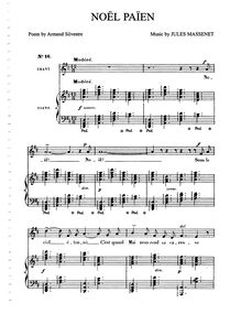 Partition complète (D Major: medium voix et piano), Noël païen