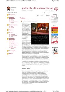 Apertura del curso académico 2005-2006: nota de prensa